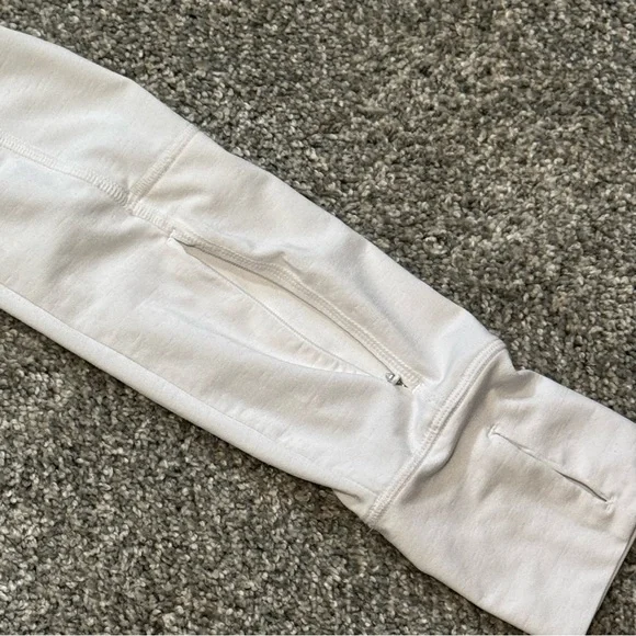 Athleta Pacific Baja UPF White Jacket Size Large Lightweight Zip-Up Hoodie - Picture 7 of 11